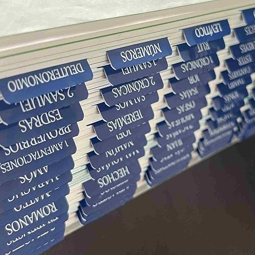 Miniatura 4 de Pestañas de la Biblia laminadas en español, pestañas para biblia en español, etiquetas de impresión grandes para reposicionar, pestañas bíblicas