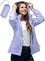 33,000ft Women's Rain Jacket Waterproof Lightweight Packable Raincoat with Hood for Golf Hiking Travel Windbreaker