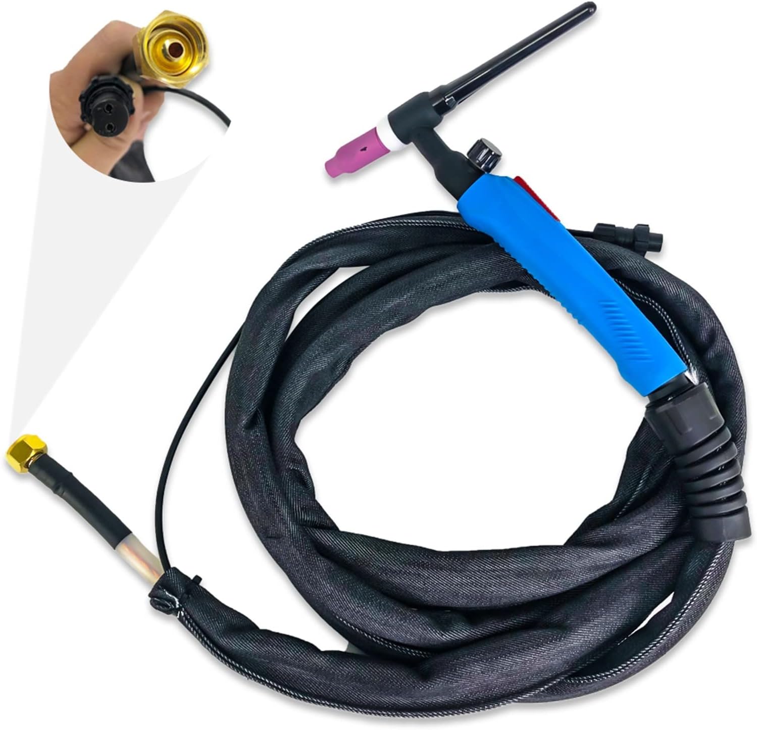 Air Cooled Tungsten Arc Welding Torch 10Feet WP17 Flexible Head Gas Valve TIG WP17FV tig Accessories