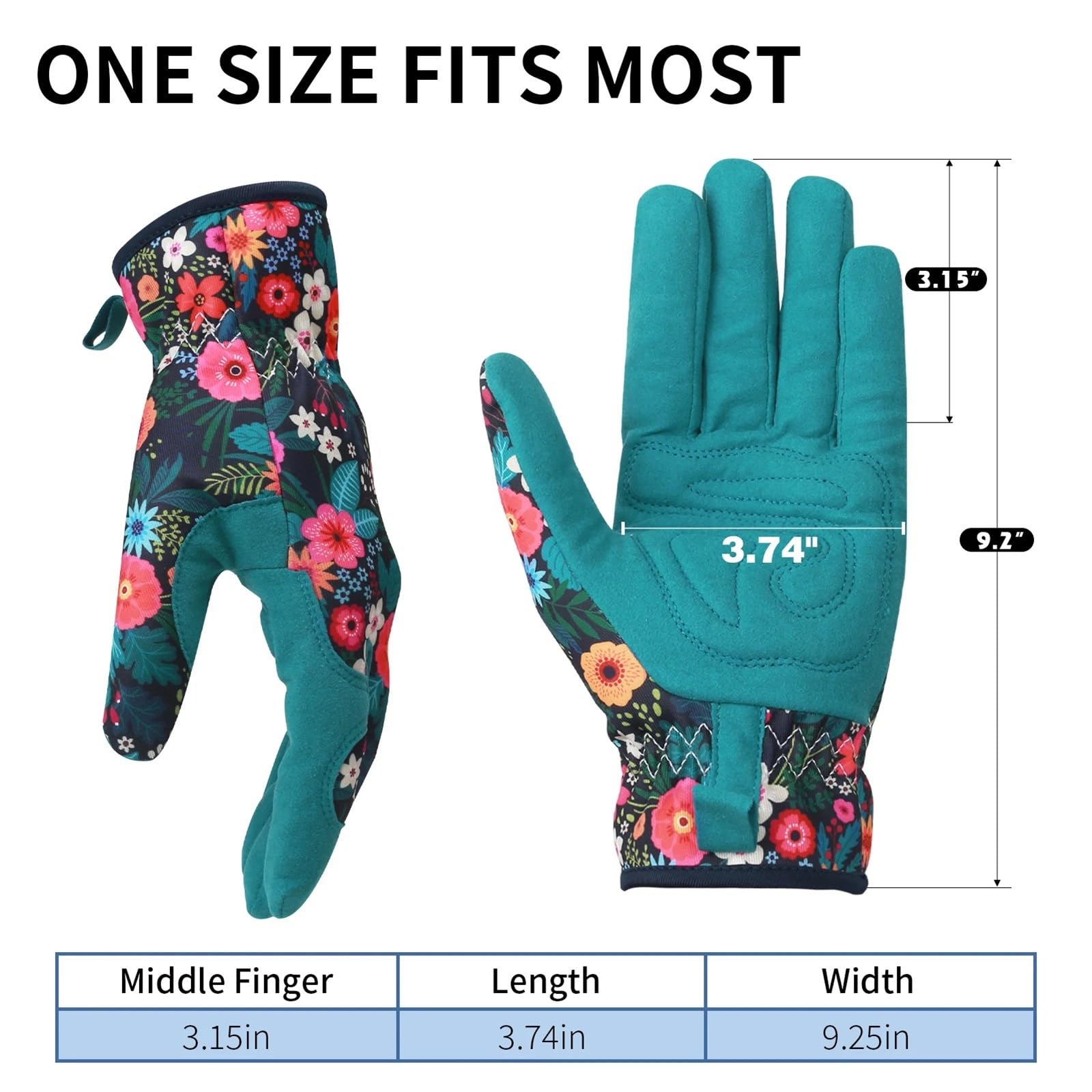 Guanti da giardinaggio donna giardino in pelle traspirante con impugnatura lavoro resistenti alla perforazione e antispina Per il giardinaggio(Blue)