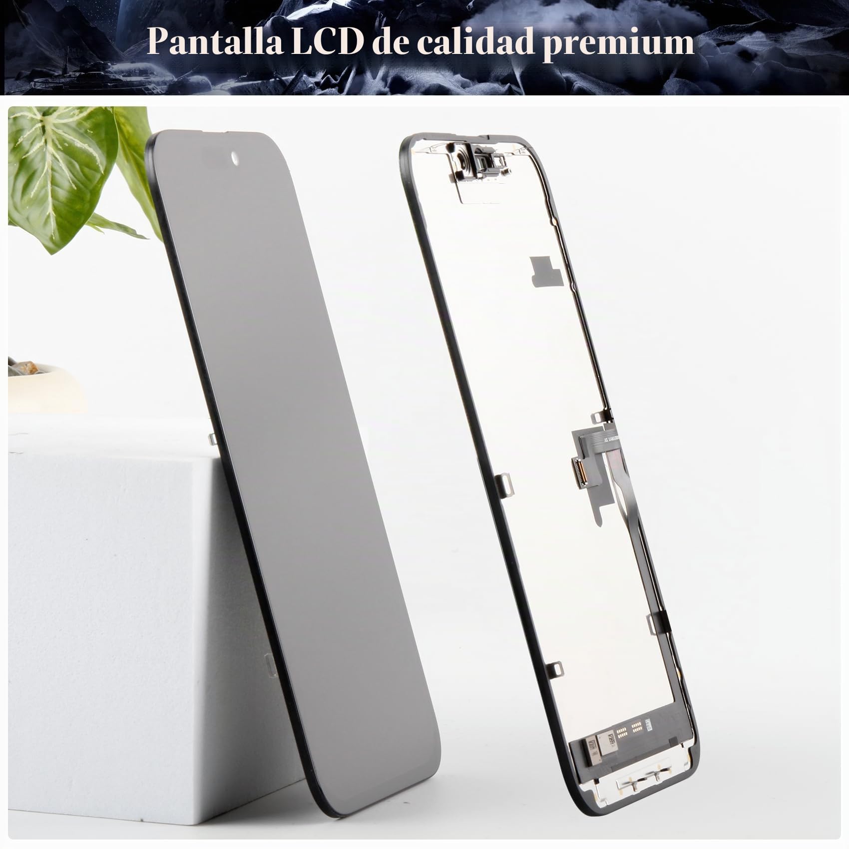 SRJTEK Incell - Pantalla LCD para iPhone 16 Pro Max para iPhone 16 Pro Max A3296, A3084, A3295, A3297, pantalla táctil digitalizadora (negro)