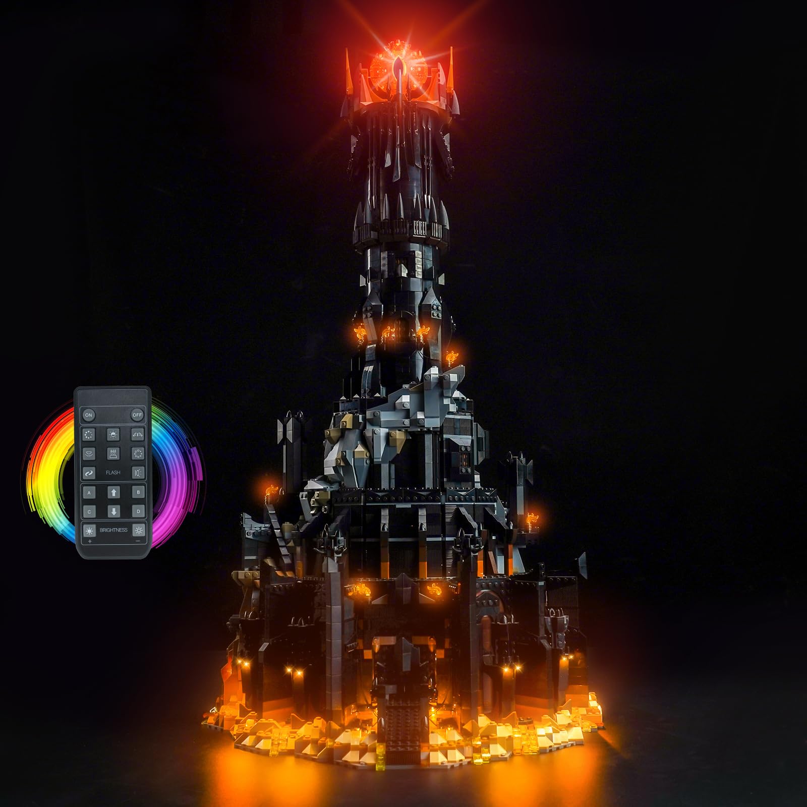 LocoLee Light Kit for Lego Barad-dûr Customized RC, Lighting Set for Lego 10333 Barad-dûr Set - Not Include Models, Just Light Kit