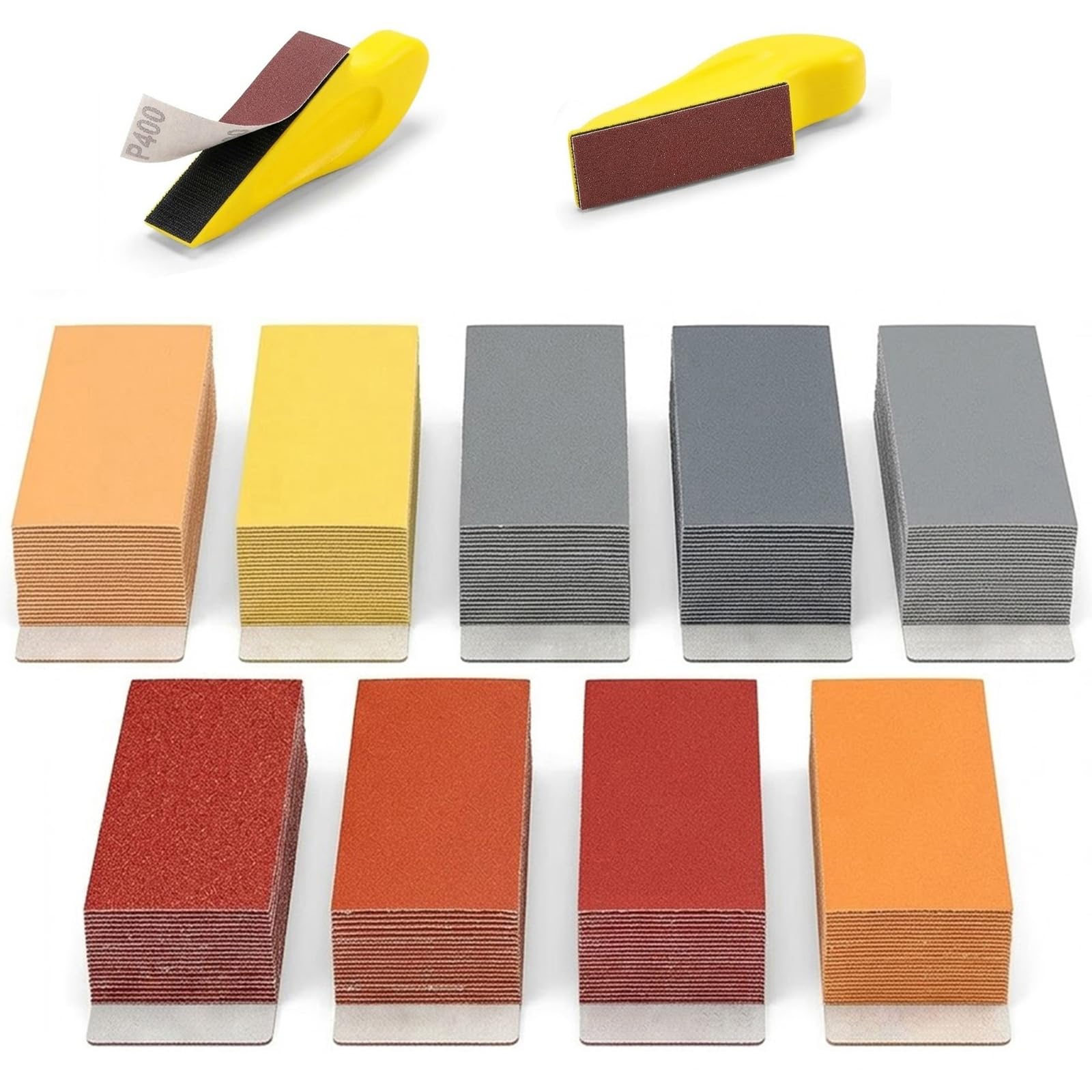 180PCS Mini Detail Sanding Kit, 80-1000 Grit Wet & Dry Sandpaper Set