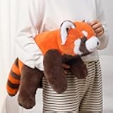 Labauxite Red Panda Plush Stuffed Animal - Sleeping Plush Toy Pillow, Cute Hugging Plushie, Room Decor, Christmas Birthday Gifts for Kids Girls Boys (25.5in)