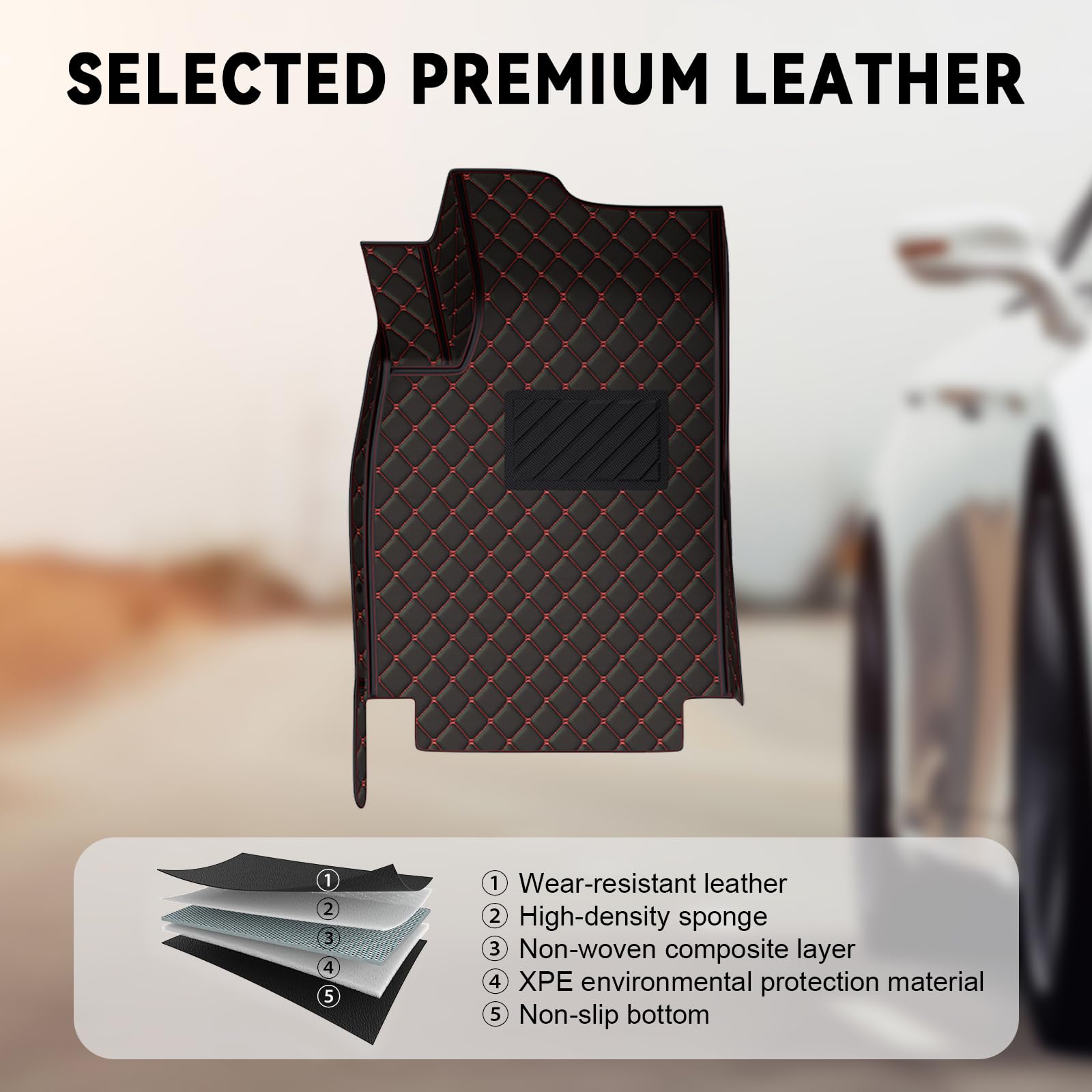 IKC STORE For Toyota Corolla 2007 2008 2009 2010 2011 2012 2013 Premium 3D Custom Cut Rubber Car Mats - Waterproof Odor-Free Non-Slip Front & Rear Floor Liner Beige Color, Floor Mats - Canada - Foto 7