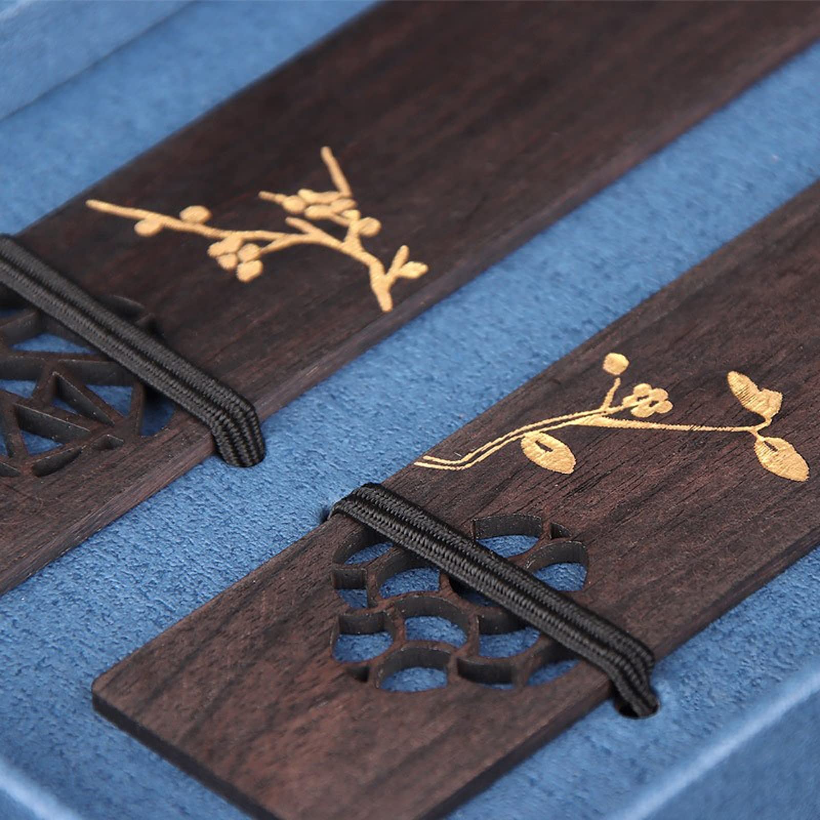 Lesezeichen 2 stücke Lesezeichen Holzfenstergitter Lesezeichen Chinesischer Stil Senden Lehrer, um Studenten Geschenk Ebony Wood zu schicken Buch Markierungen