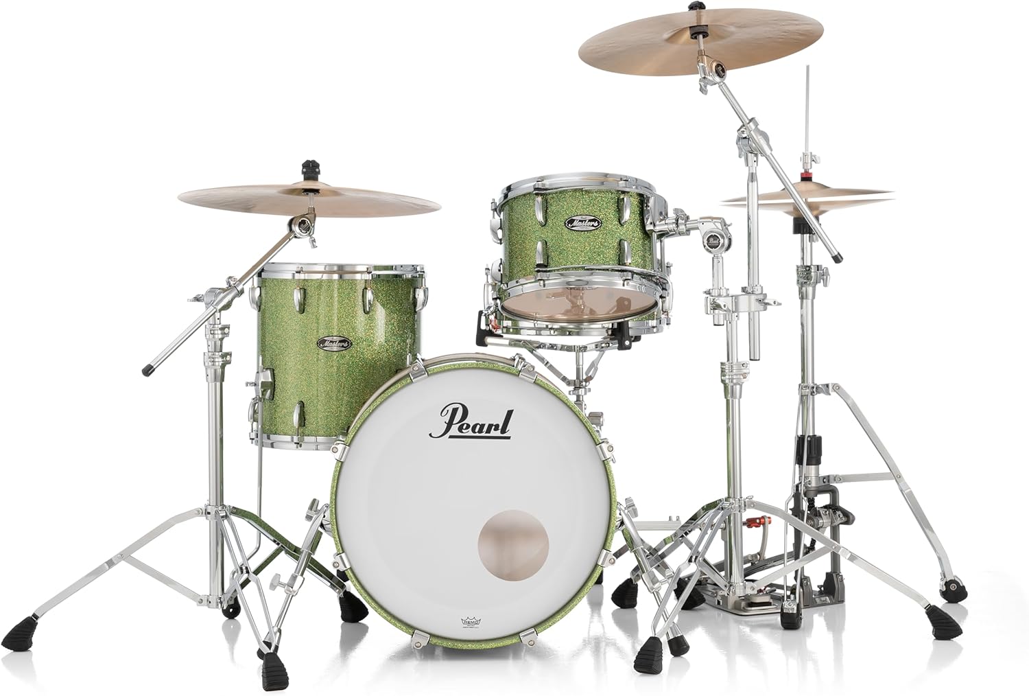 Pearl Masters Maple 3-PC Shell Pack Shimmer of OZ Custom Lacquer with R2 Air 7/8″ Horizontal Tom Mount (Cymbals and Hardware Not Included)