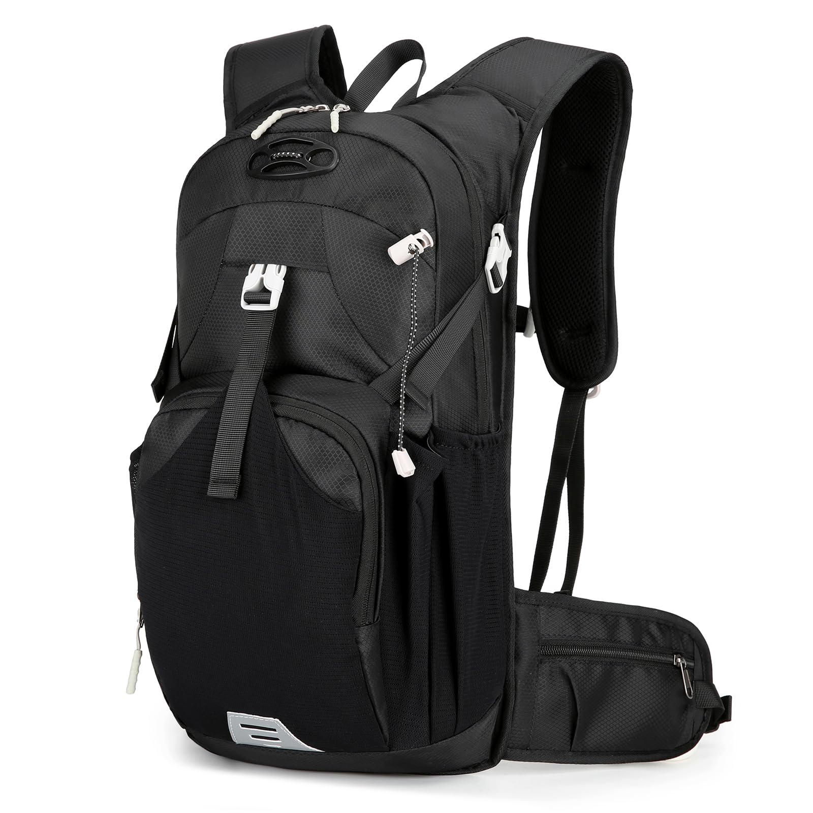 Fahrradrucksack Wasserdicht mit Helmnetz, MTB Rucksack Herren Damen Tagesrucksack, Thermischer Trinkrucksack für Camping Motorrad Wandern Laufen