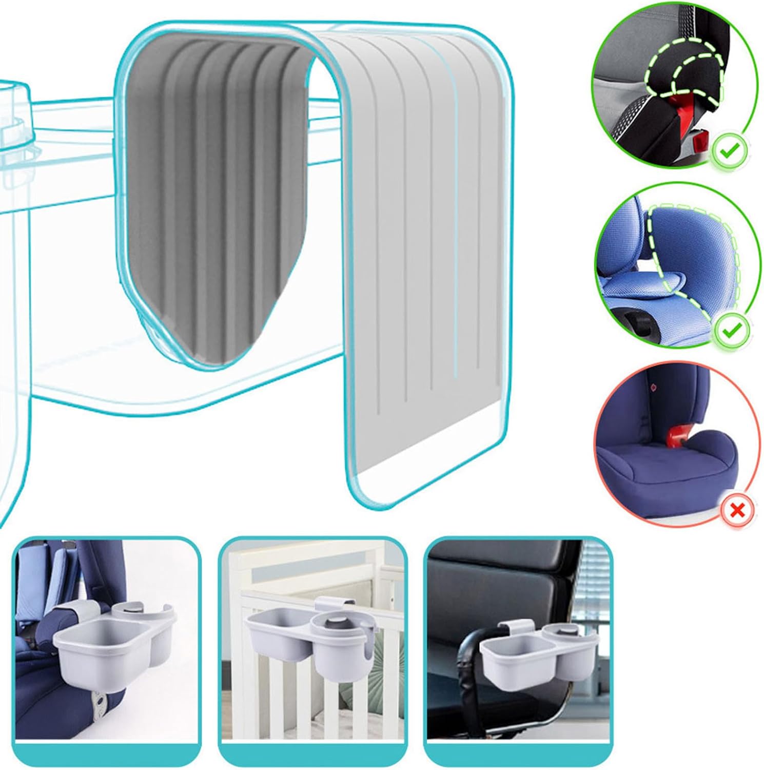 Multifunction Child Cup Holder Baby Prams & car Seats Cup Holder Baby Drink Accessories ABS for Car Seats & Strollers