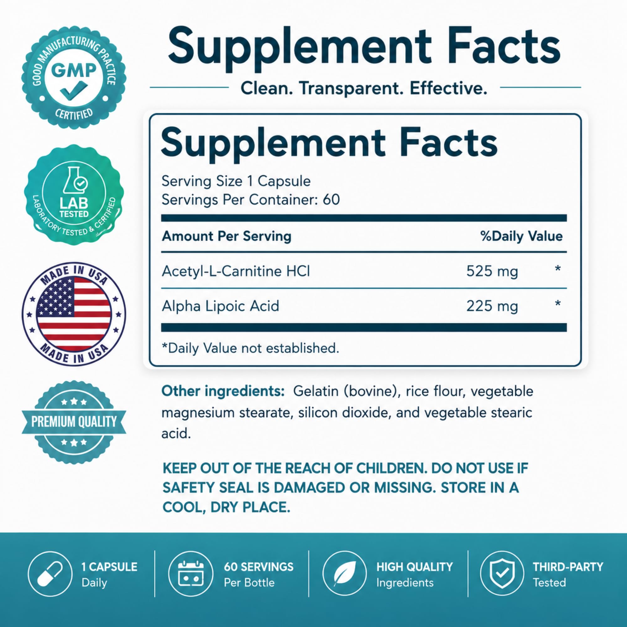 ALA + ALC Complex - Alpha Lipoic Acid & Acetyl-L-Carnitine — Amazon image 7