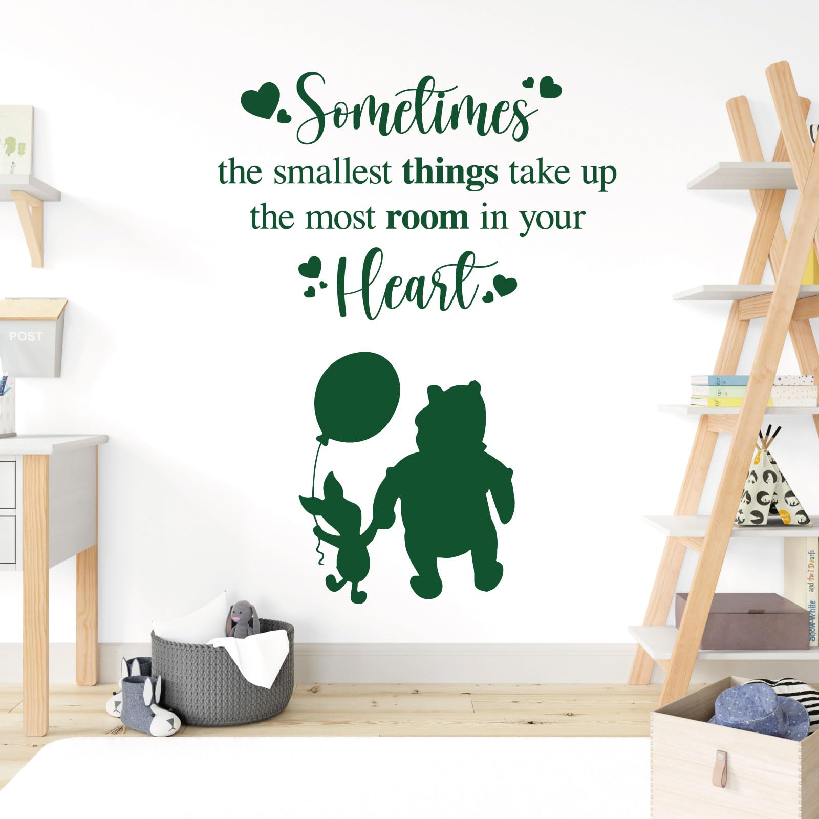 Sometimes the Smallest Things Take the Most Room in Your Heart - Movie Book Quote Wall Sticker [Large] [Forest] — image 1
