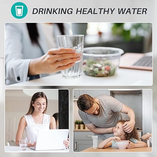 Miniatura 6 de ICEPURE Sistema de filtro de agua para encimera, filtro de agua de grifo de 8000 galones, filtro de encimera de acero inoxidable, reduce el 99.99%
