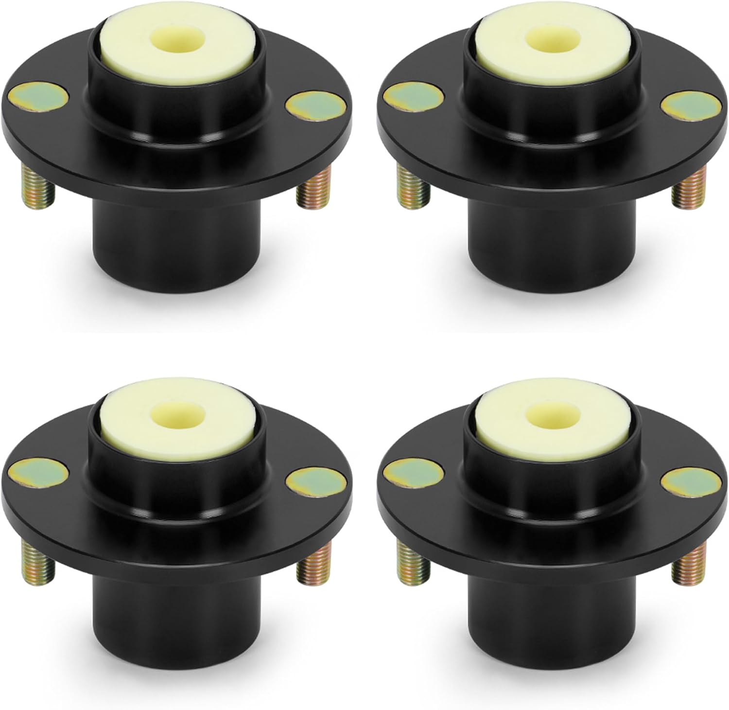 4pcs Suspension Shock Mount Top Hat Replacement For 88-00 Honda Civic Del Sol Integra Black