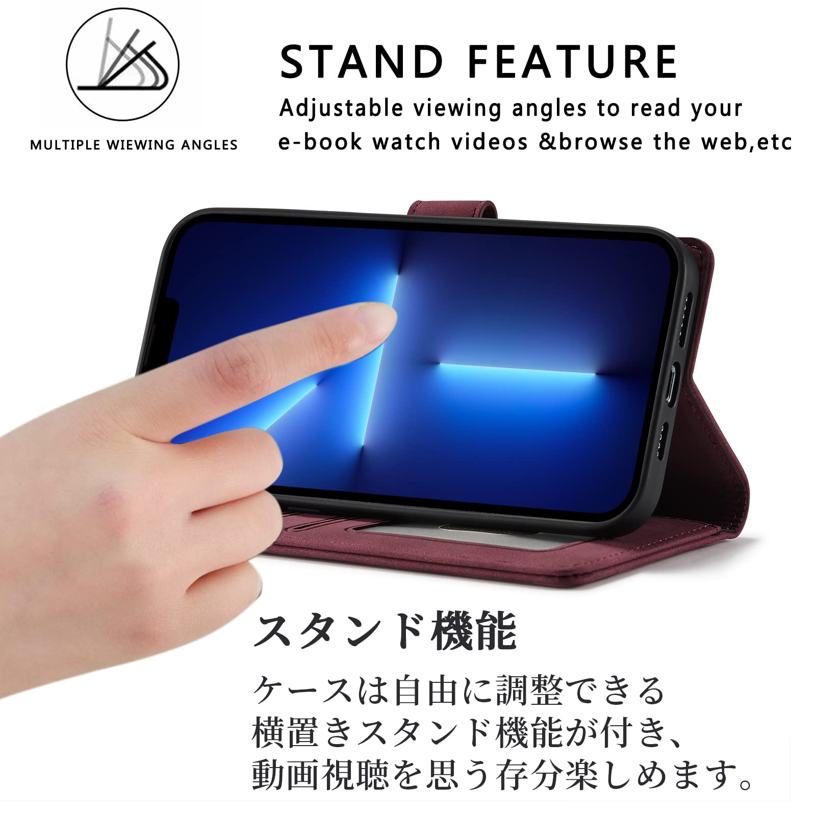 Amazon.co.jp: Galaxy A23 5G SC-56C ケース 手帳型 【 ストラップ 同
