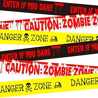 AXNG Halloween Caution Tape Halloween Tape Zombies Keep Out Warning Tape Halloween Decorations Caution Tape Party Decorations