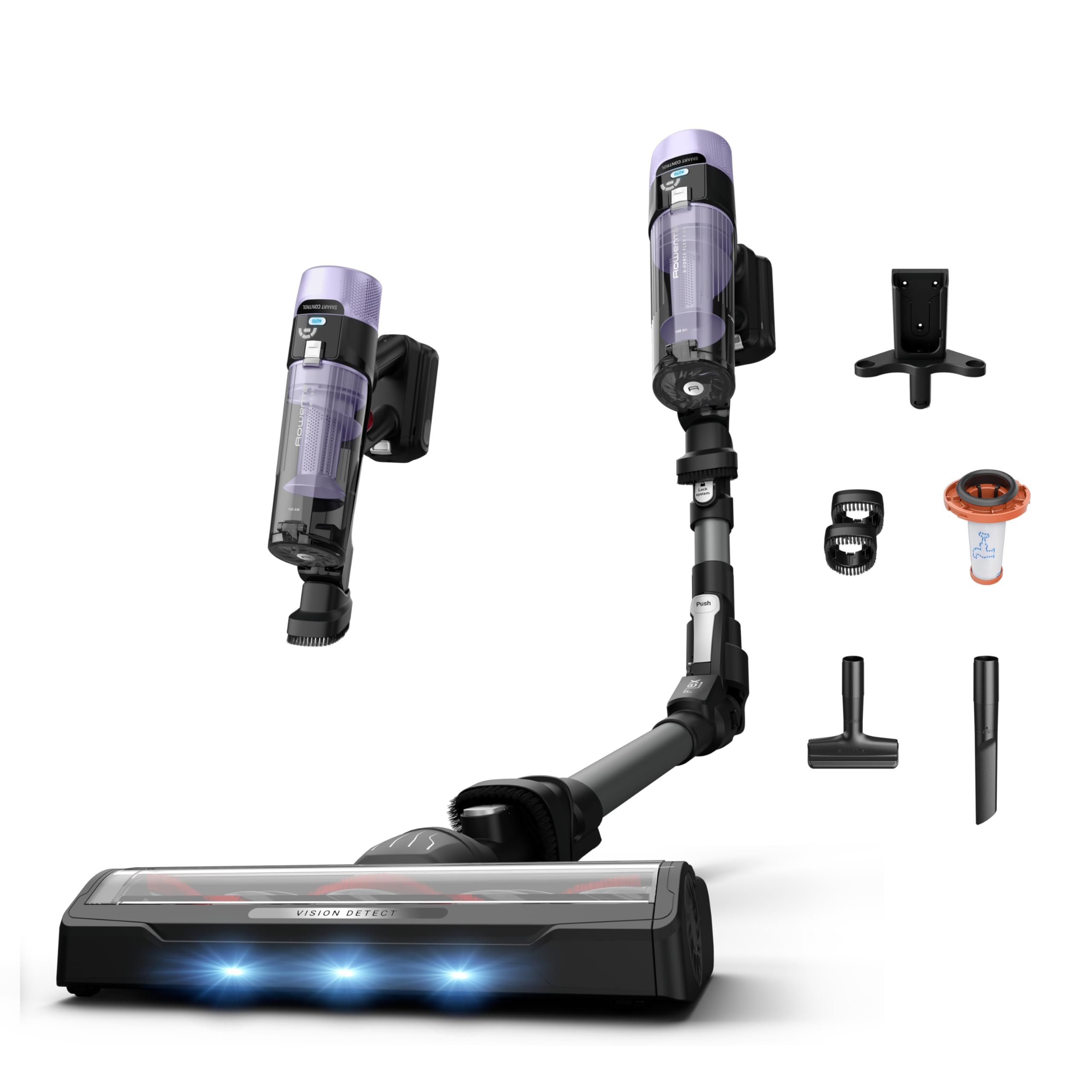 Rowenta RH7L35 X-Force Flex 9.80 Bezprzewodowy odkurzacz pionowy | Autonomia 1h20, czyszczenie 4 w 1, ultralekki, wysoka filtracja, model dla alergików