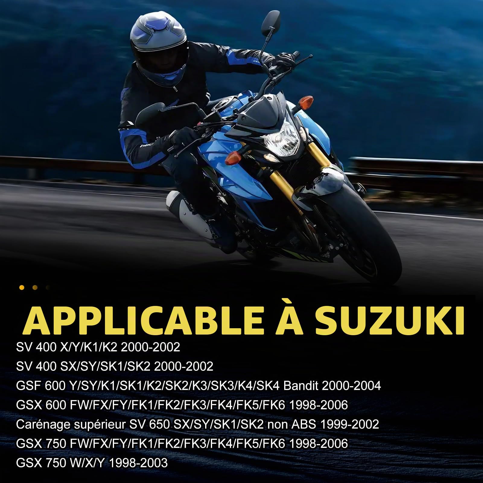 Plaquettes de Frein Avant et Arrière pour Suzuki SV 400 2000-2002 GSF 600 Bandit 2000-2004 GSX 600 F 1998-2006 GSX 750 1998-2006