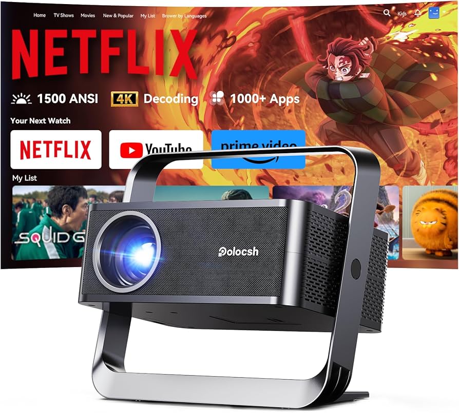 Amazon.co.jp: Polocsh プロジェクター 家庭用 超短焦点 1080P 4K