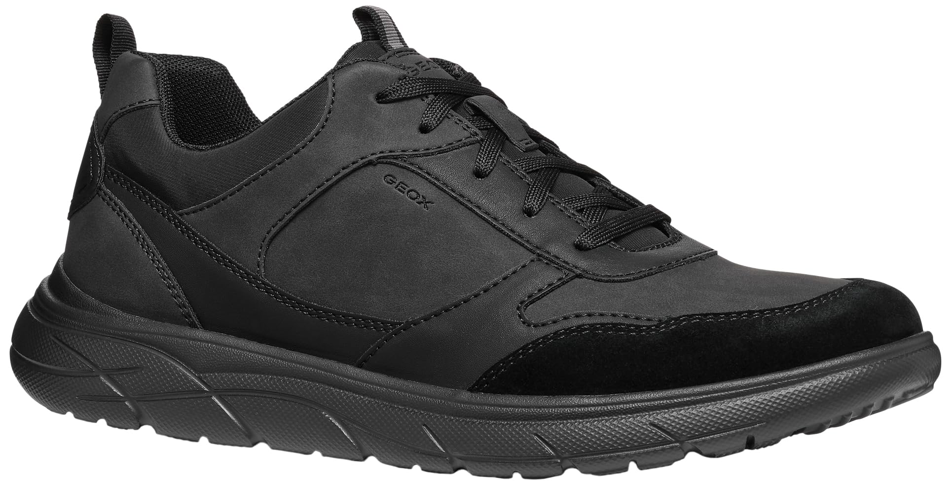 Geox Men's U Portello A Trainers, Black, 6.5 UK