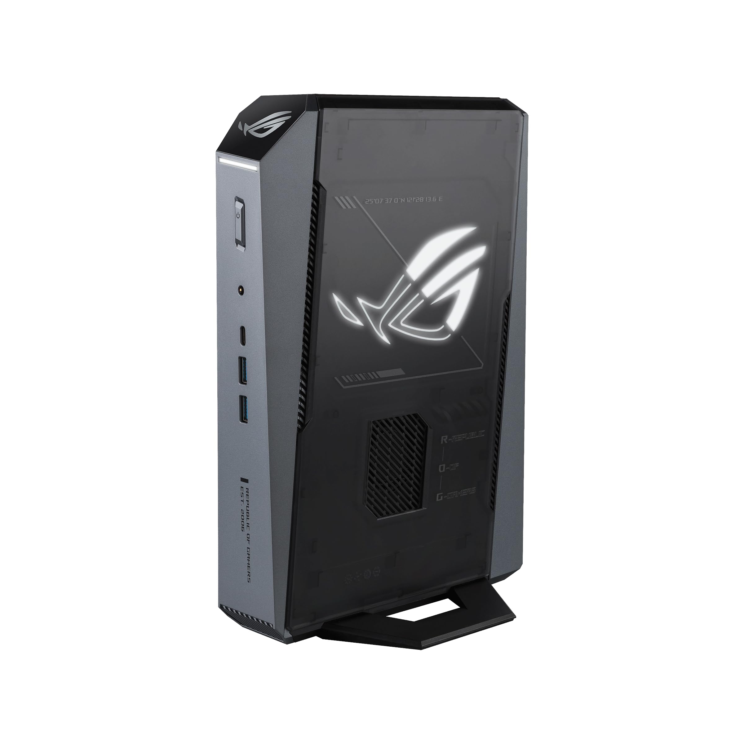 ASUS ROG GR70-N90043AN Mini Gaming PC (AMD Ryzen 9 8940HX CPU, Tarjeta gráfica NVIDIA GeForce RTX 5060, 1 x 16 GB DDR5, 1 TB PCIe G4 SSD, WiFi 7, Windows 11 Home)
