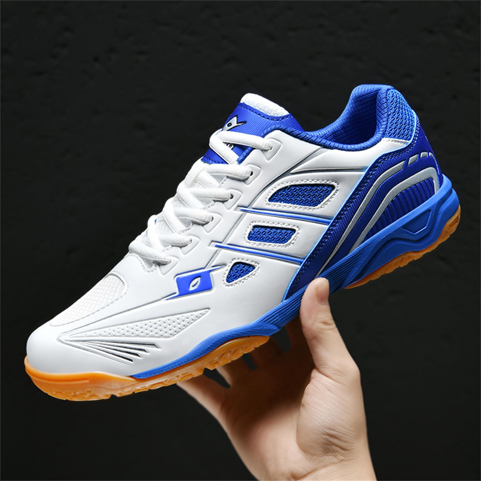 JiuQing Buty do badmintona Męskie Damskie Pickleball Tenisowe Squash Buty Antypoślizgowe Trampki do gry w pomieszczeniach i na zewnątrz Lekkie