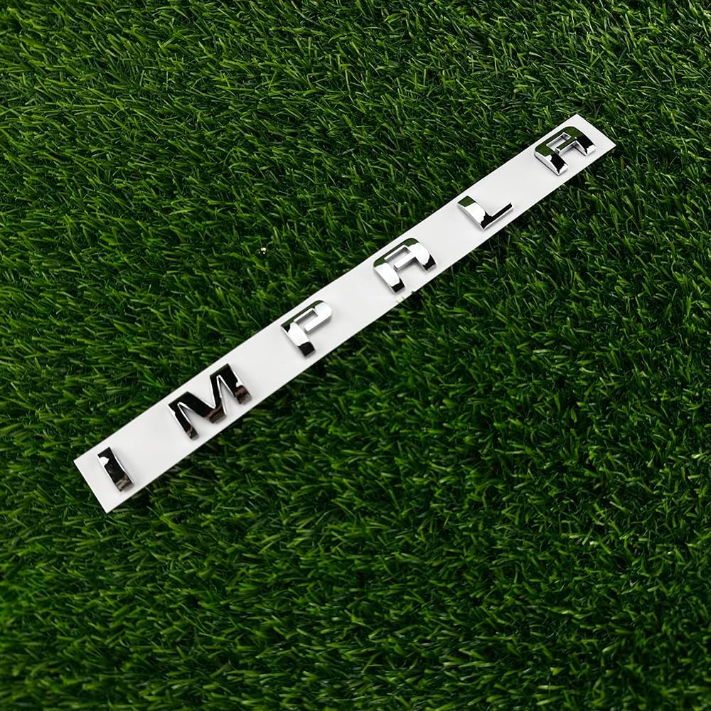 Pair Set Impala Front Door Emblem 3D Letter Badge Nameplate Replacement for 2014-2020 Impala (Chrome)