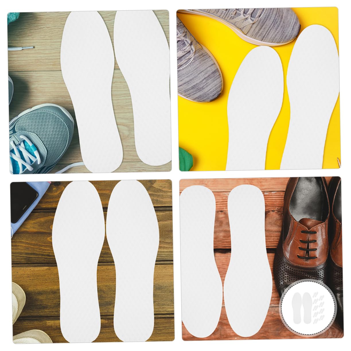 5 series Plantillas Transpirables Que Absorben El Sudor Almohadillas Para Zapatos Plantillas Forros Insertos Para Zapatillas Insertos Para De Mujer 20 pares*5