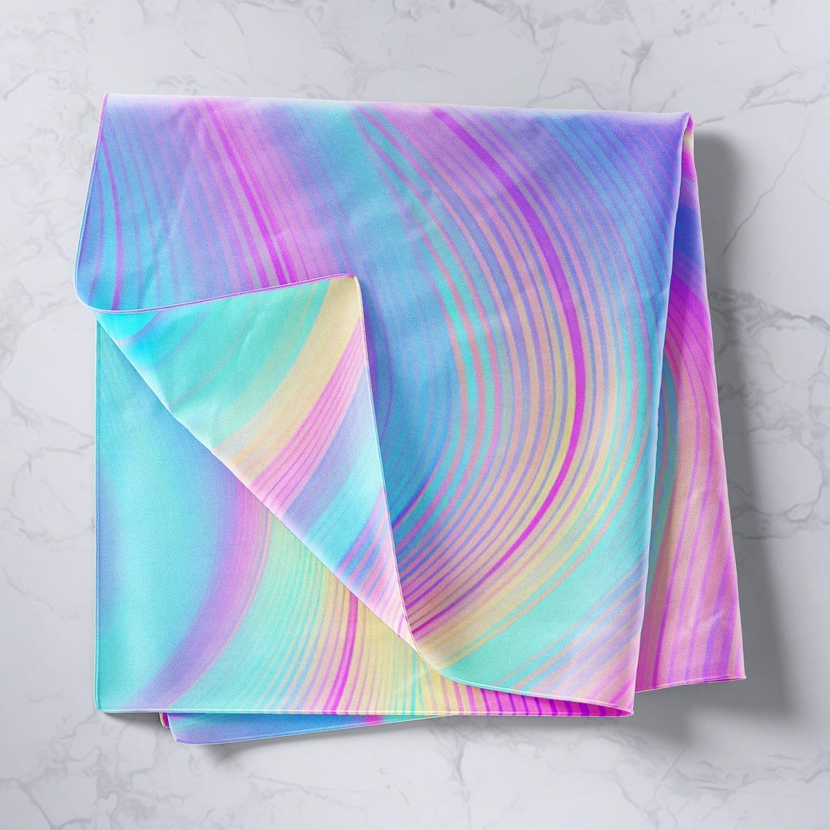 Feelyou Tie Dye Wall Hanging Colorful Marble Tapestry Watercolor Pastel Pink Blue Purple Wall Blanket for Kids Boys Girls Abstract Art Adult Medium 59 X59 image 2