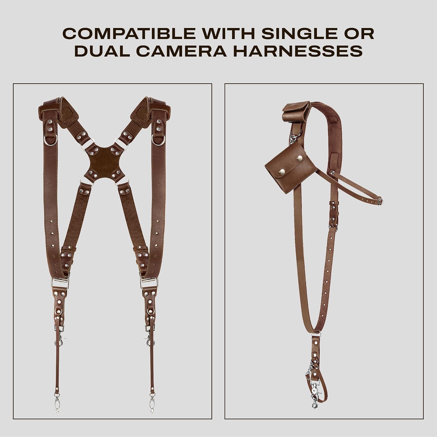 C Coiro Extra Attachments Single and Dual Camera Harness for Camera Bag, Sling Bag, Pouch, Lens Case