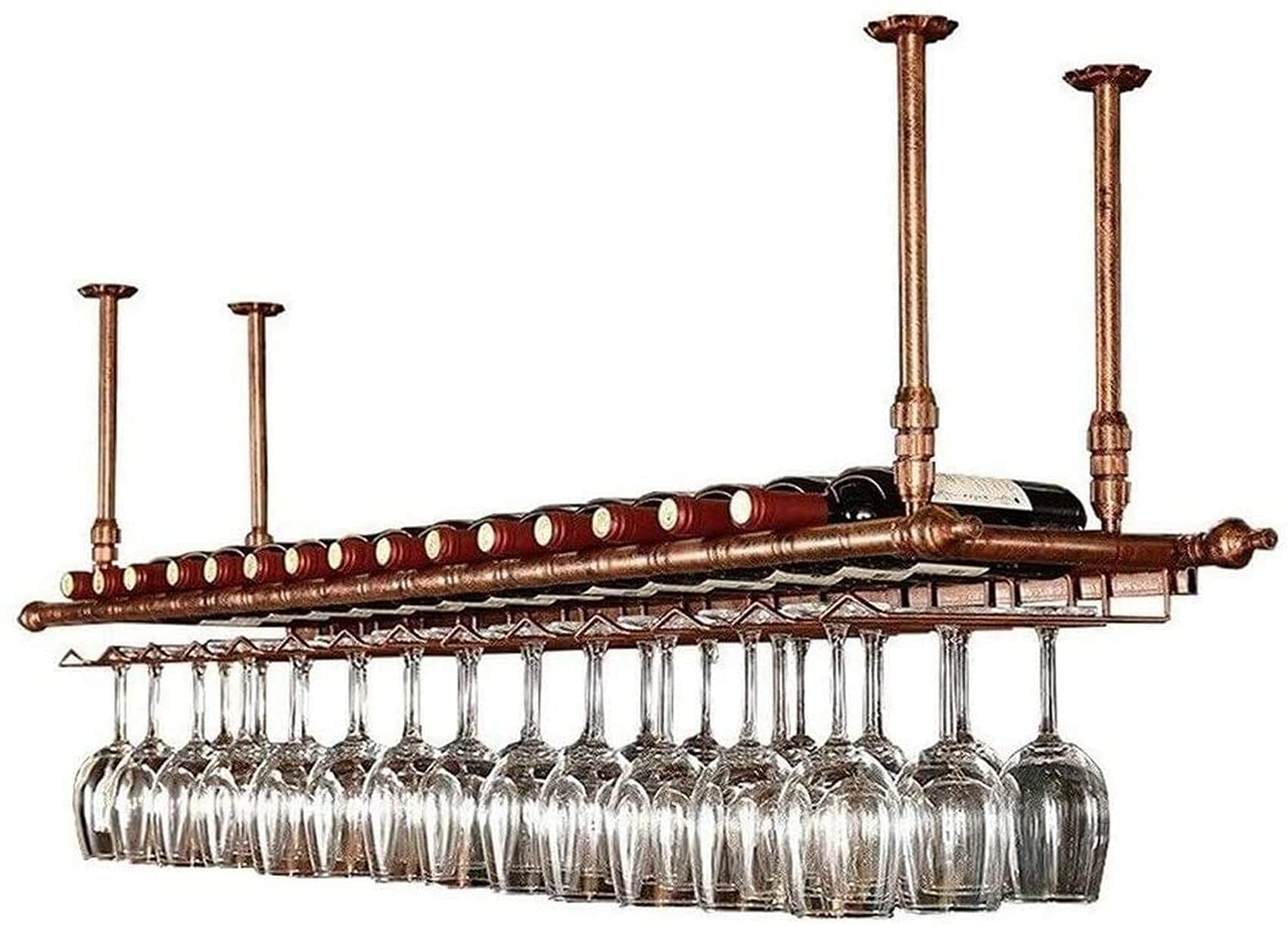 Casier à vin suspendu haut de gamme étagère décoration 80cm