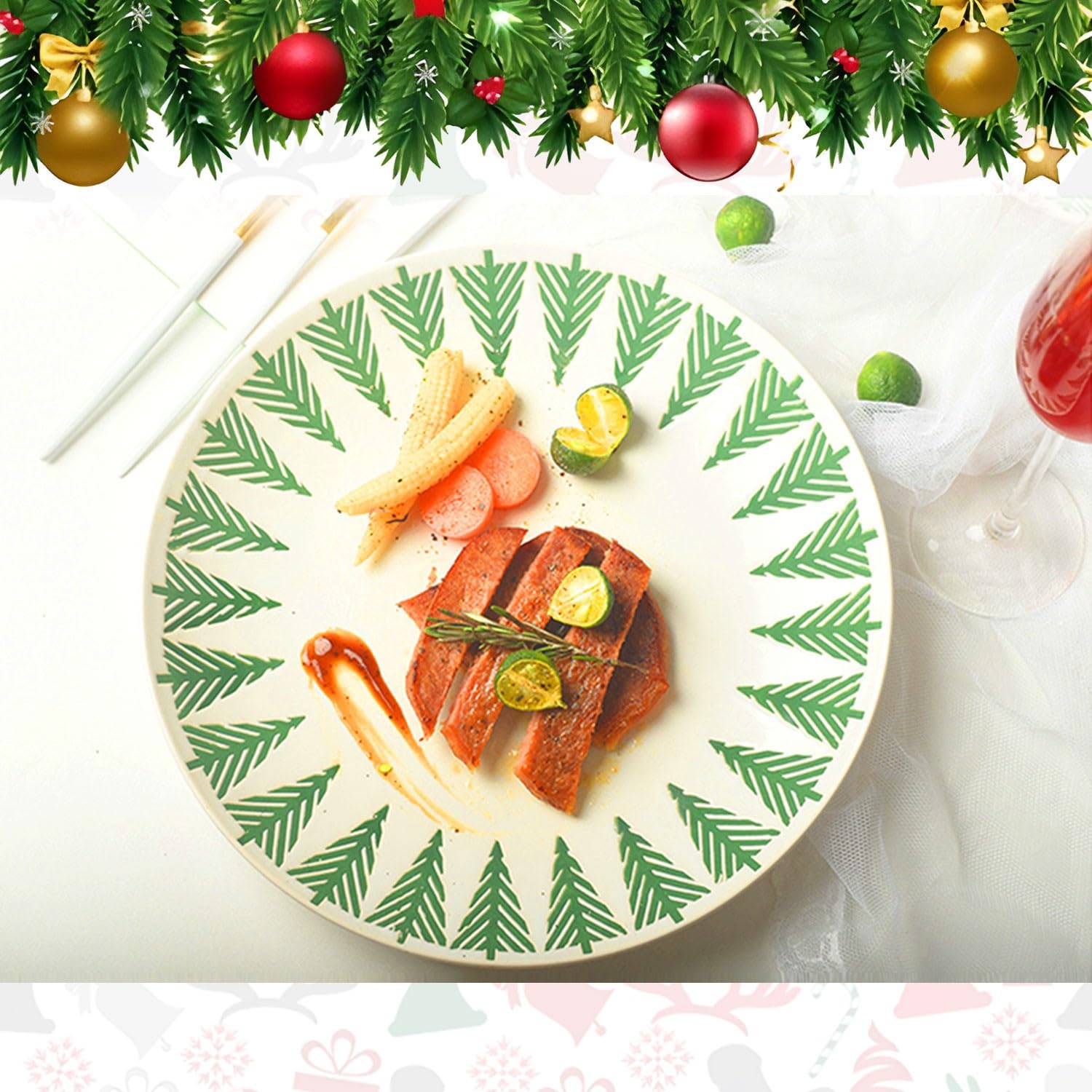 Amazon｜クリスマス食器セラミック クリスマス ツリー ディナー