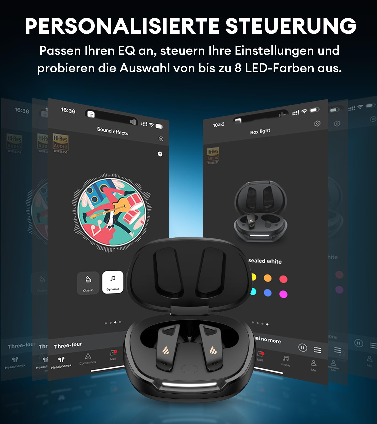 Edifier NeoBuds Pro 2 Multi-Channel Aktive Geräuschunterdrückungs Ohrhörer mit Spatial Audio, Hi-Res Sound, LDAC & LHDC, AAC, 8 Mikrofone für klare Anrufe, Bluetooth 5.3, Schnellladung, App, Schwarz