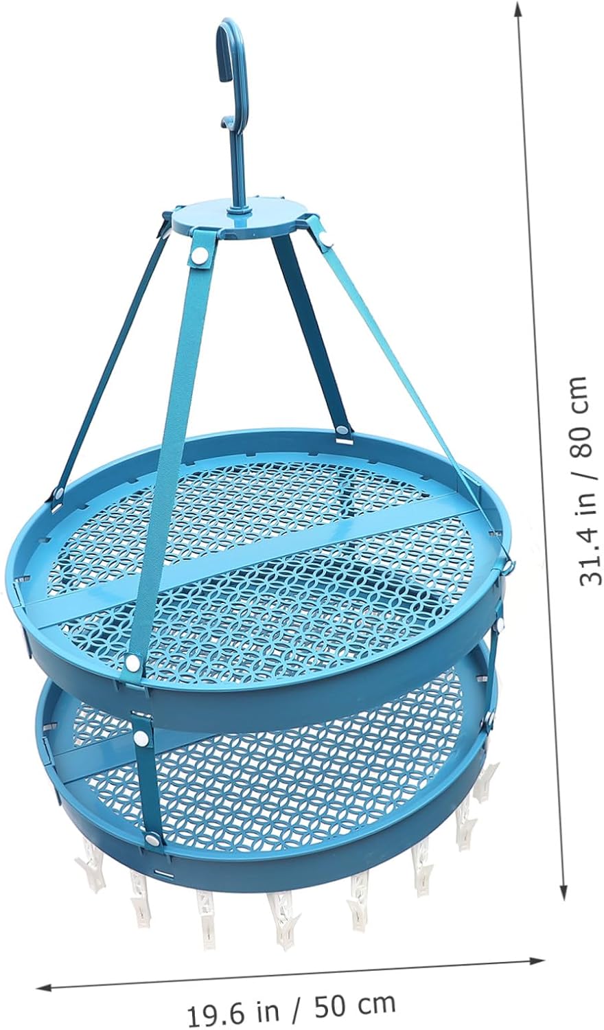 Foldable Clothes Drying Hanger with Clips for Underwear Socks Towels Space-Saving Indoor Laundry Rack with Efficient Airflow for Small Delicate Items