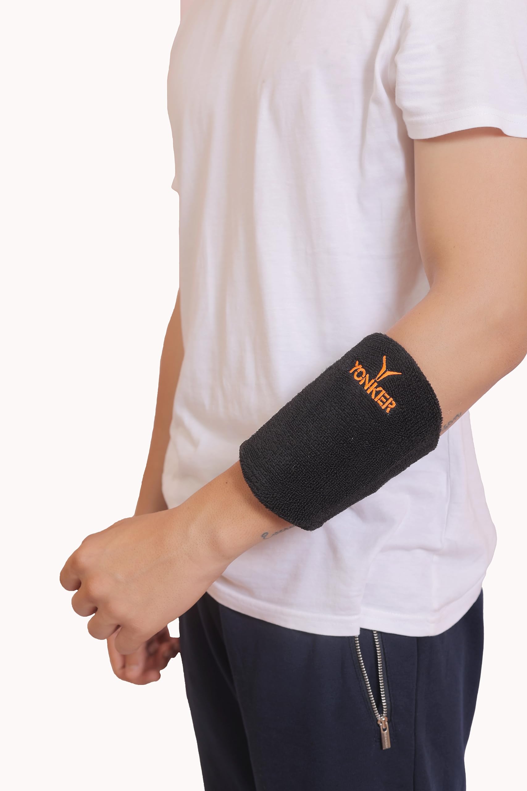 Yonker Cricket Arm Guard / Wrist Guard with Wrist Band (Pack of 1) (Black) (B0CHPFWK9S) Amazon Price History, Amazon Price Tracker