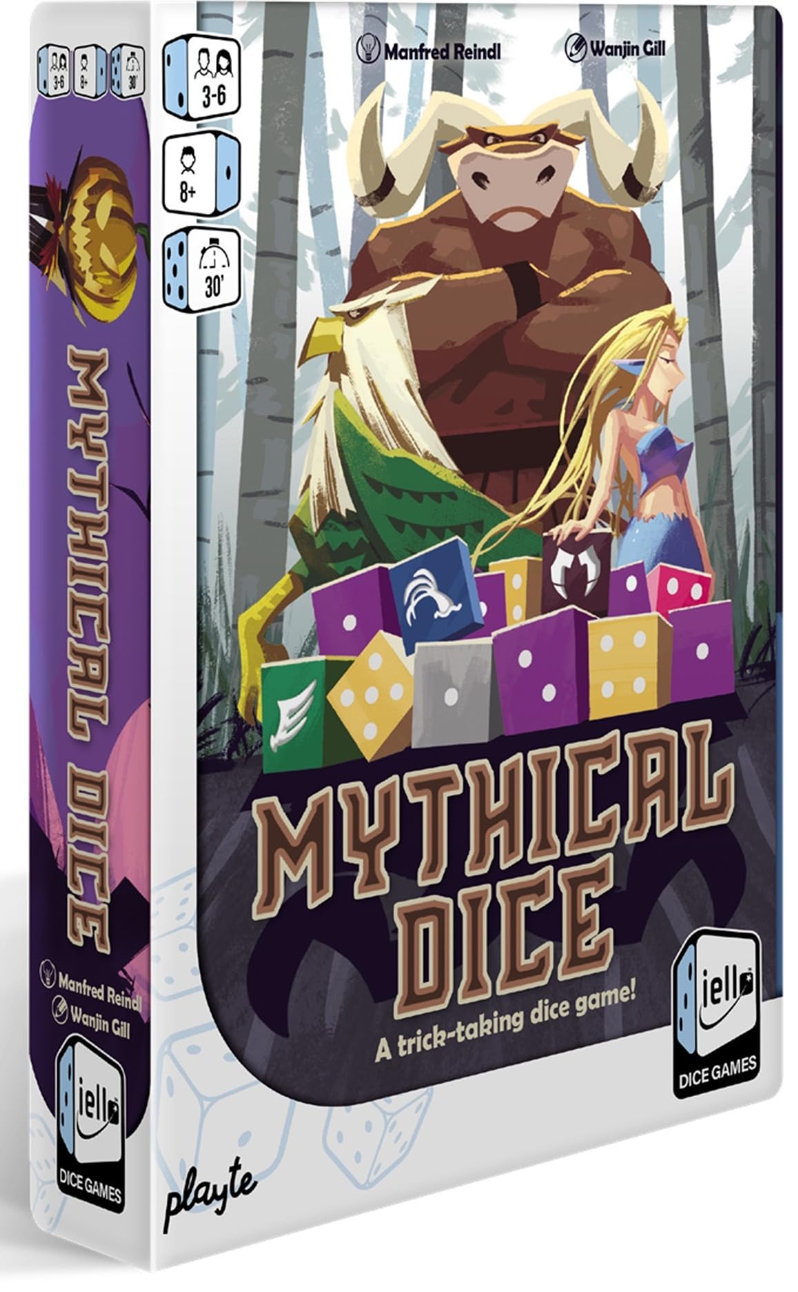 IELLO | Mythical Dice | Trick-Taking Dice Game | Ages 8+ | 3-6 Players | 30 Minutes Playing Time