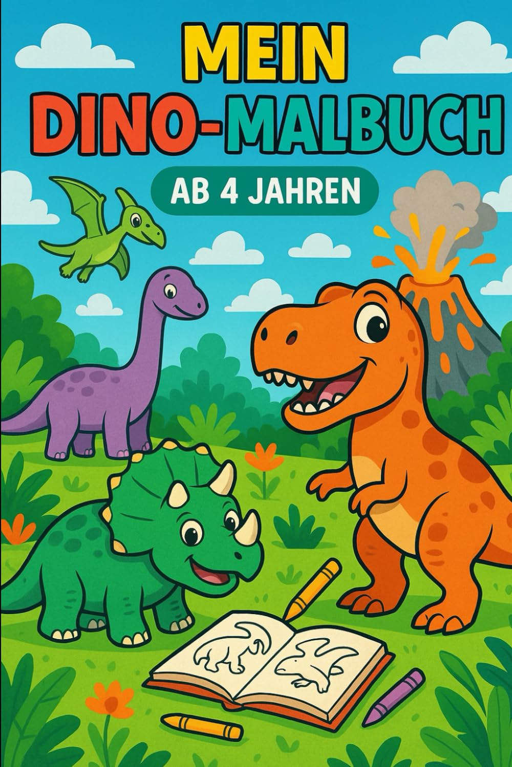 Mein Dino Malbuch