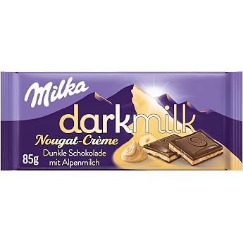 Milka Darkmilk Nougat Cr me Dark Chocolate with Alpine Milk 85 g