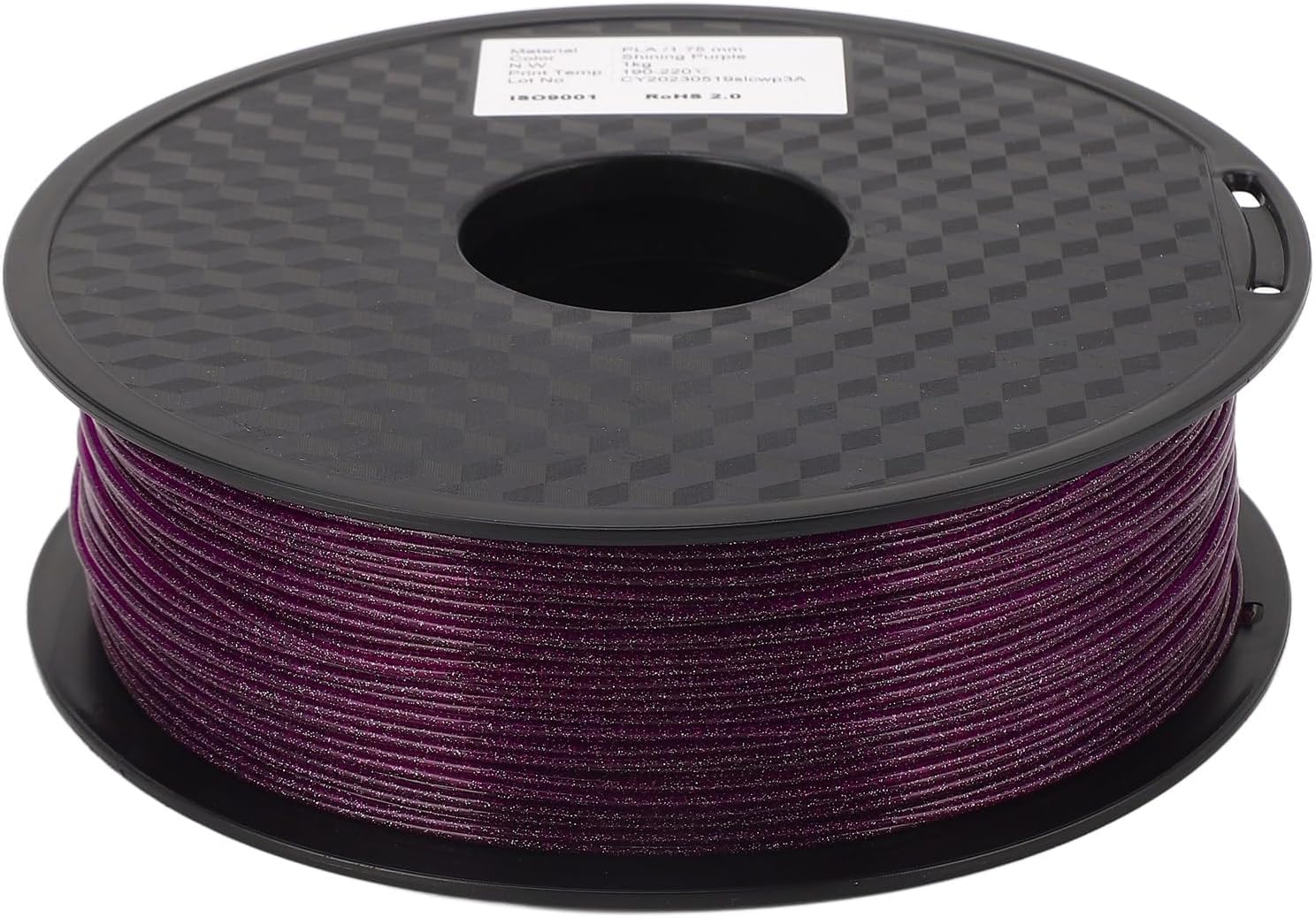 3D Printer PLA Filament, Transparent Glossy Purple, Smooth Printing, Anti Bending 1.75mm Diameter, Ideal for Crafts and