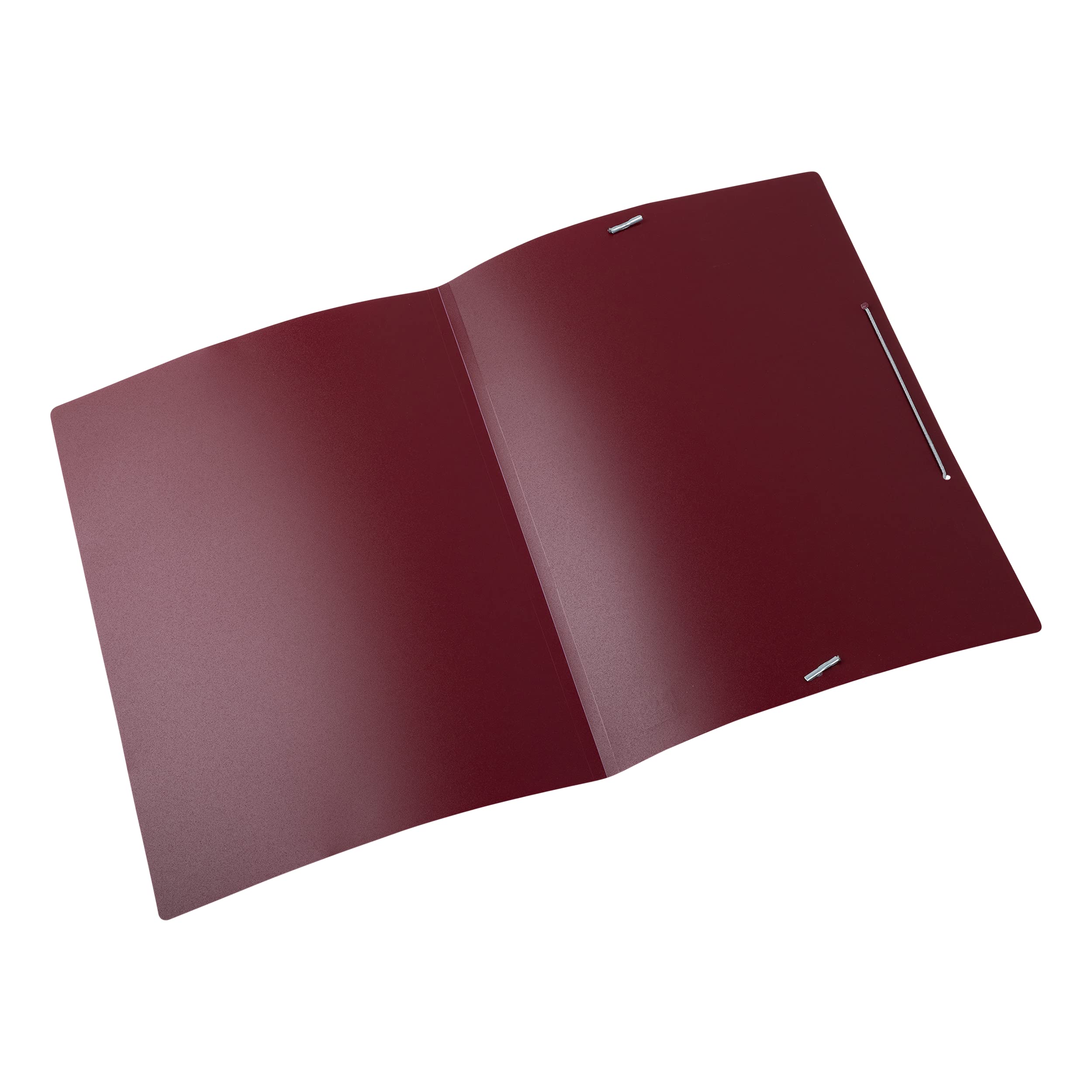 Elba 33490AZ Lot de 10 chemises à élastiques en plastique PP 0,05 mm Anthracite Capacité env. 50 feuilles DIN A4 Chemise à rabats en plastique bordeaux