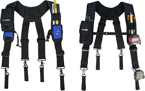 MELOTOUGH Tirantes de cinturón de herramientas, tirantes de bolsa de construcción, tirantes de cinturón de trabajo acolchados resistentes para
