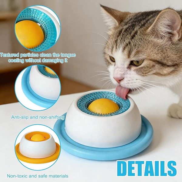 Lick Bowl per cani, 2PCS Dispenser per leccare la palla, Dog Lick Toy, Giocattoli per cani e gatti per cibo liquido, Ciotola da leccare per cani, Cane Slow Feeder Lick Bowl, per addestramento (B) - 3