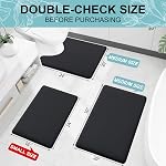 Smiry Memory Foam Bath Mat 30x20, Extra Soft and Absorbent Bathroom Mats, Non Slip Washable Carpet for Floor, Shower and Tub, Black