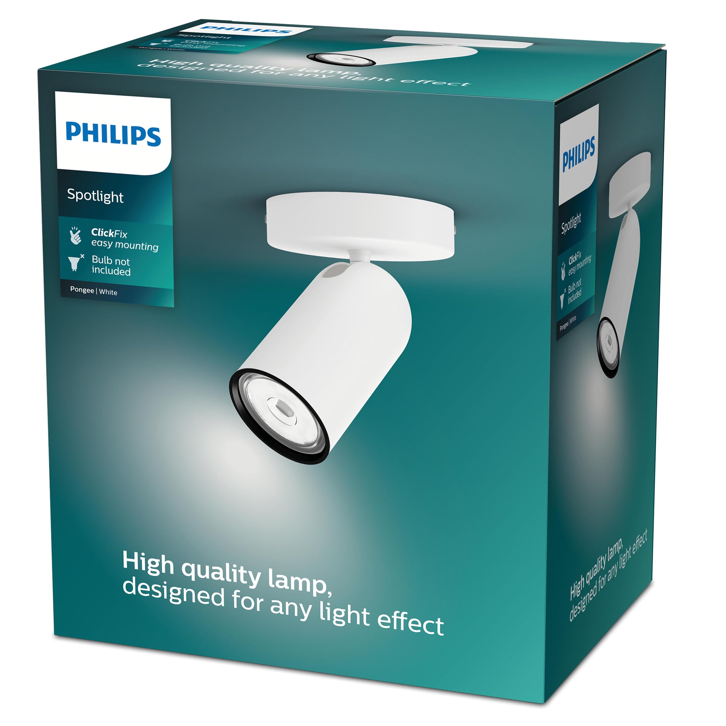 Philips myLiving Pongee Tavan/Duvar Beyaz Spot Lamba GU10 Duy (Ampul birlikte verilmez)