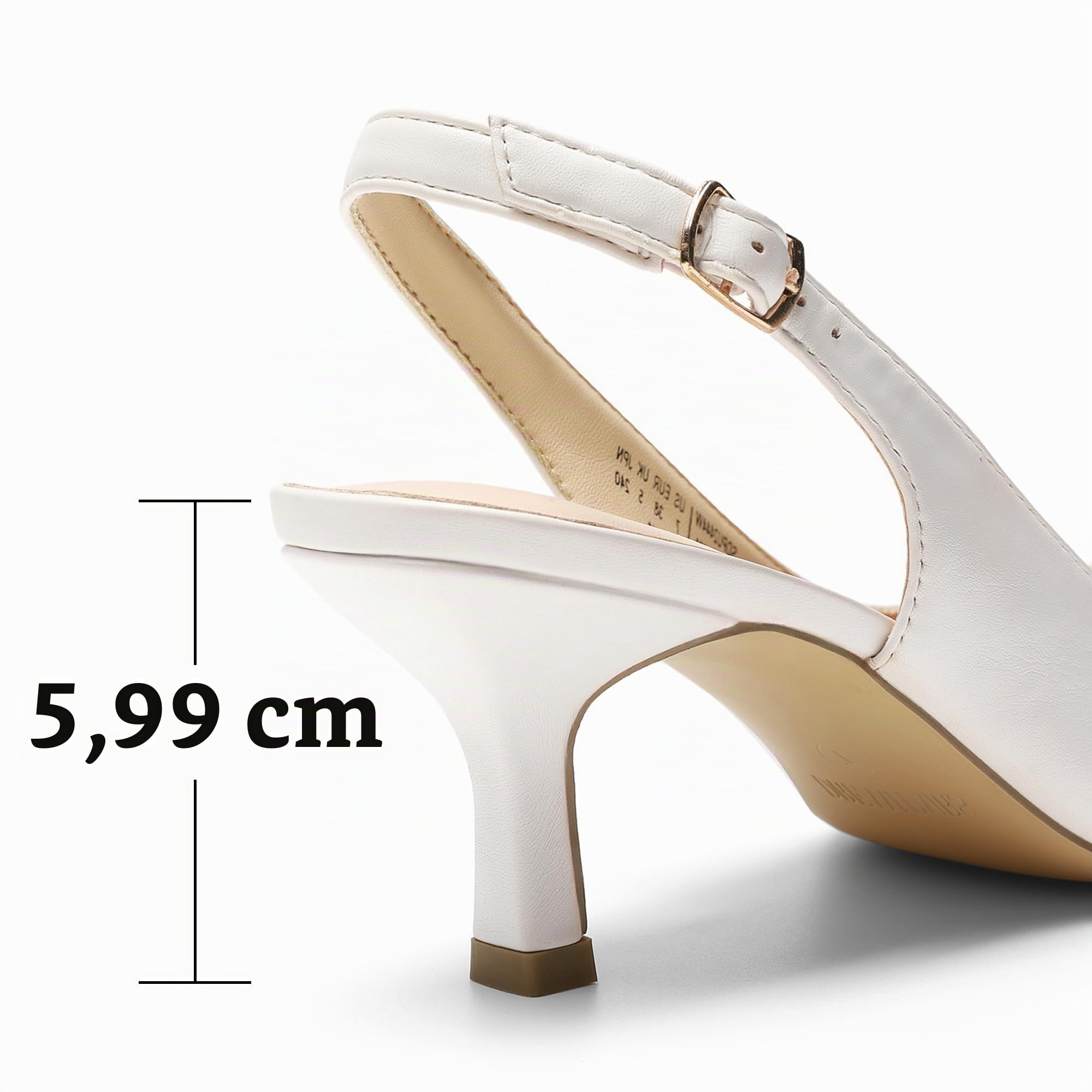 DREAM PAIRS Damen Pumps Slingback Sandalen Pumps für Damen Pointed Toe Kleid Partei Gericht Schuhe Damen Kitten Heel Hochzeit Schuhe