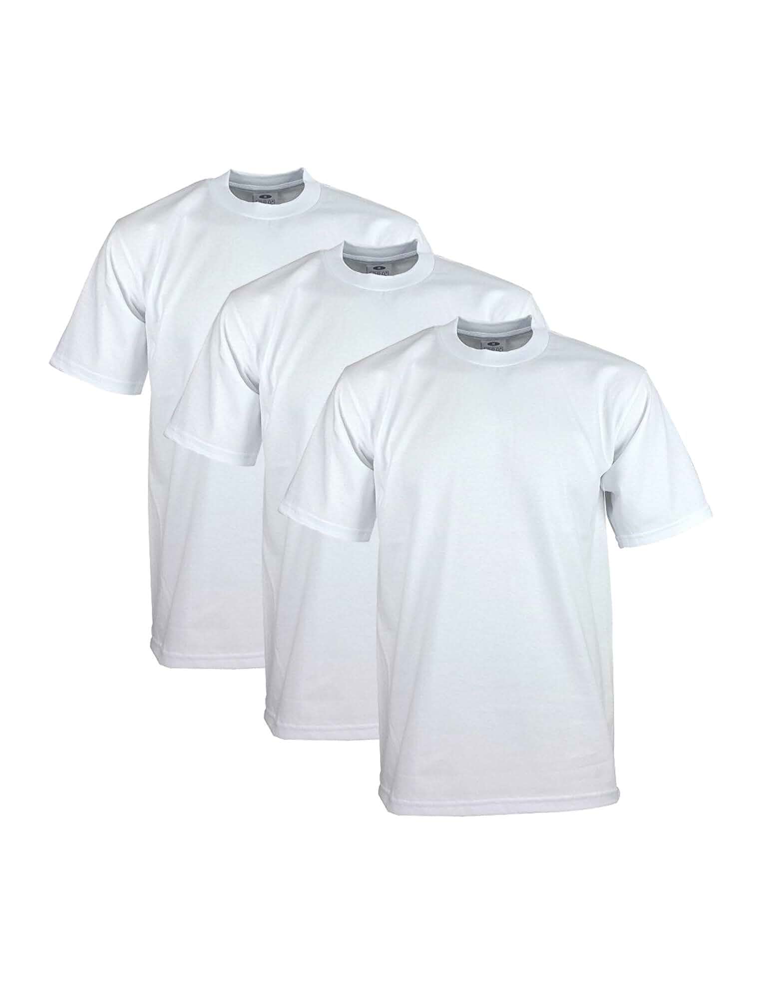 Pro Club Men's 3-Pack Heavyweight Cotton Short Sleeve Crew Neck T-Shirt Regular Fit