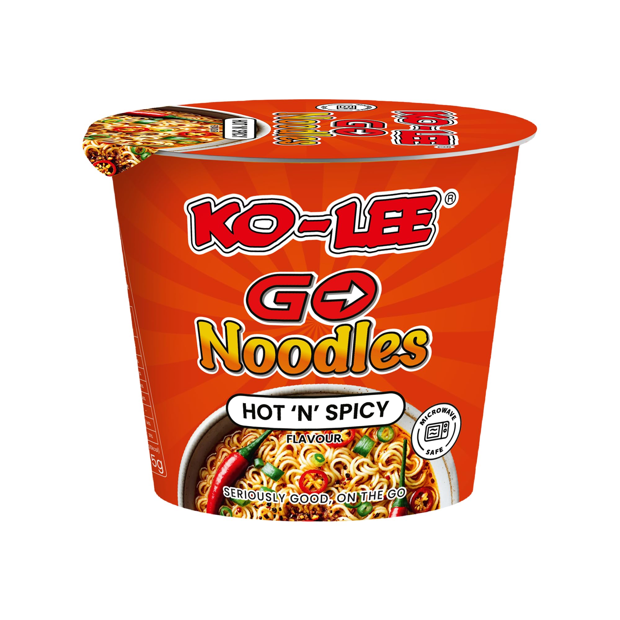 Ko-lee Go Cup Noodles Hot and Spicy Flavour 65 g (Pack of 6)