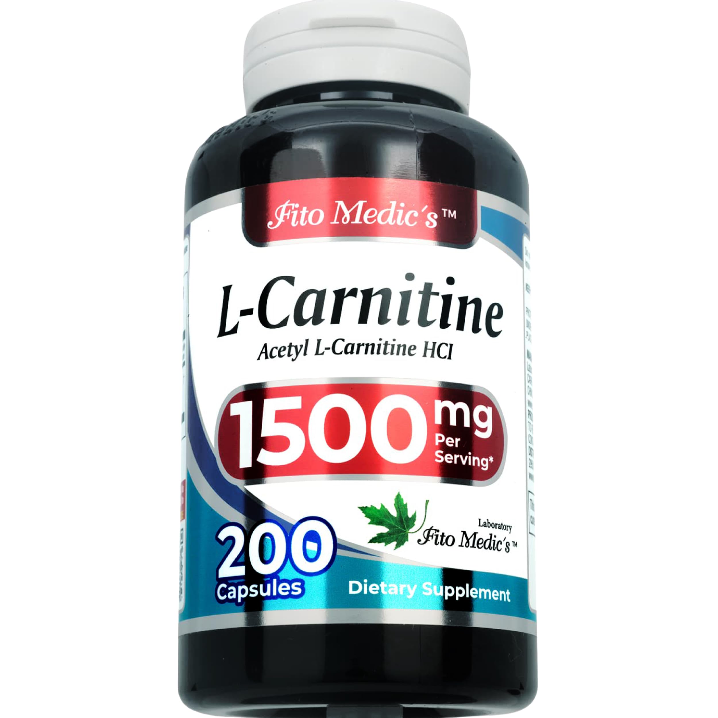 FITO MEDIC'S Lab L-Carnitine Supplement, Acetyl L-Carnitine Formula, 200 Capsules — Amazon image 2
