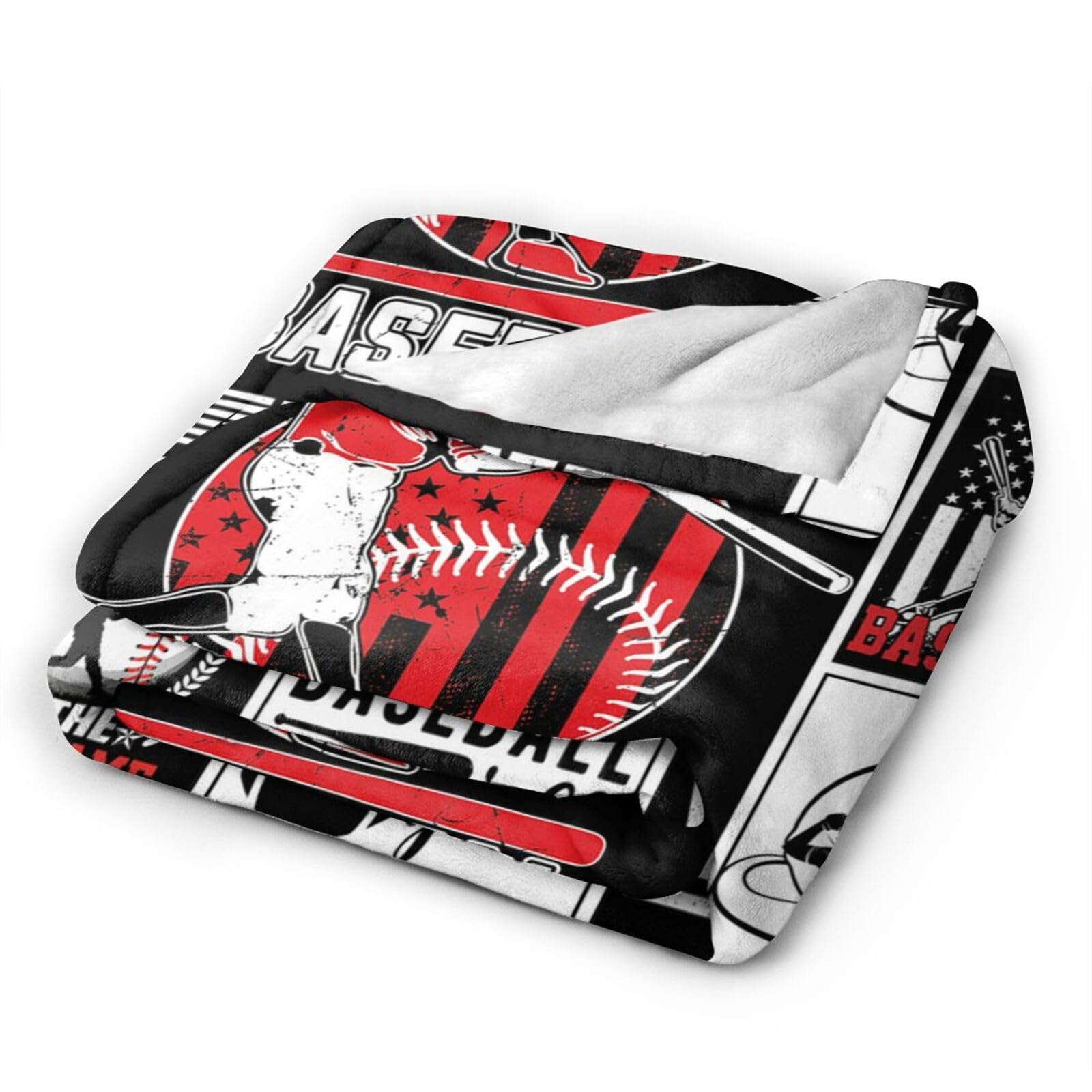 Sportdecke Mit Basketball, Fußball & Baseball-Print – Kuscheliges Fleece Für Kinder, Jugendliche & Erwachsene