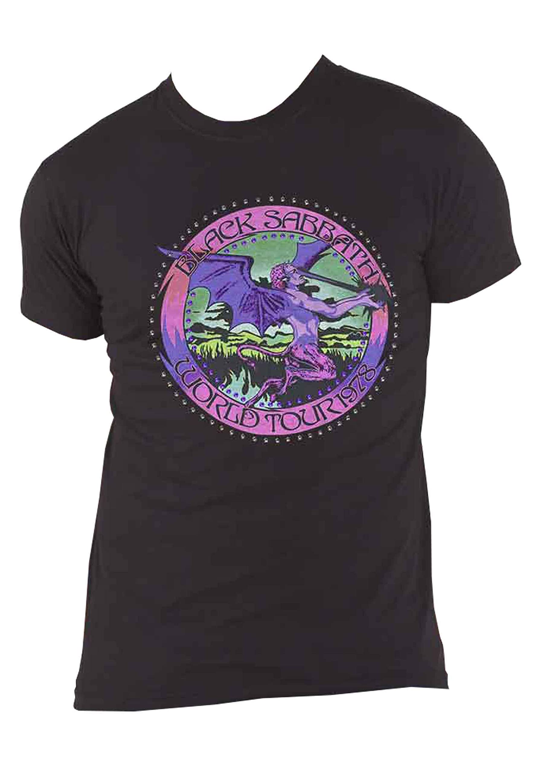 Black Sabbath Tour 1978 Diamante T-Shirt M Black
