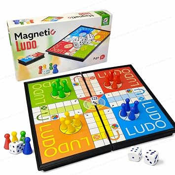 SHAKTISM Magnetic Travel Ludo Set with Folding Board, Ludoand Snakes & Ladders, Board Game for Kids & Adults 1Pc (Ludo)